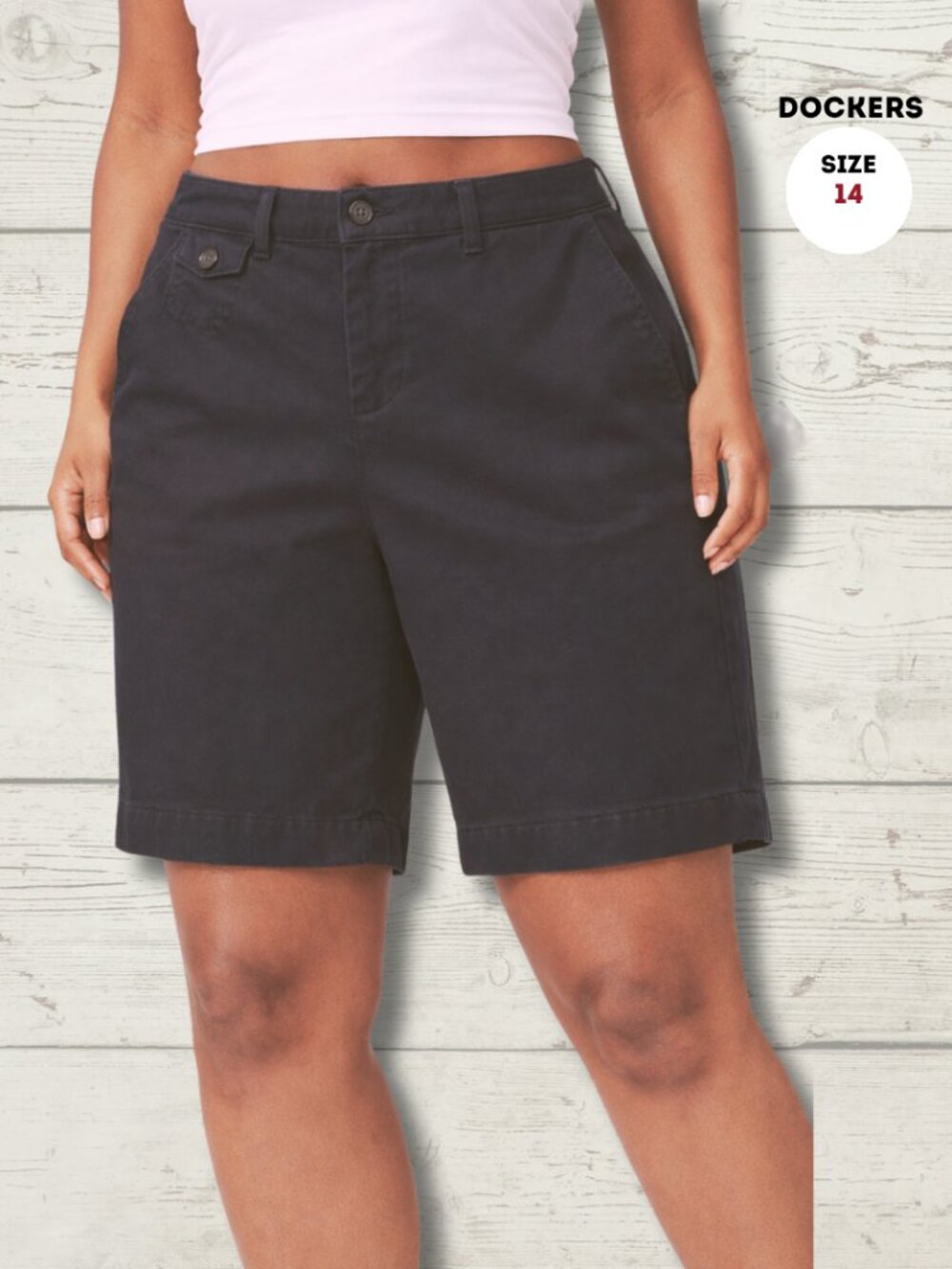 Dockers Bermuda Shorts – Size 14 – Navy – Classic Casual